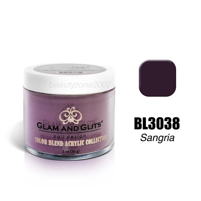 Glam and Glits Color Blend Nail Powder BL3038 - Sangria 2oz