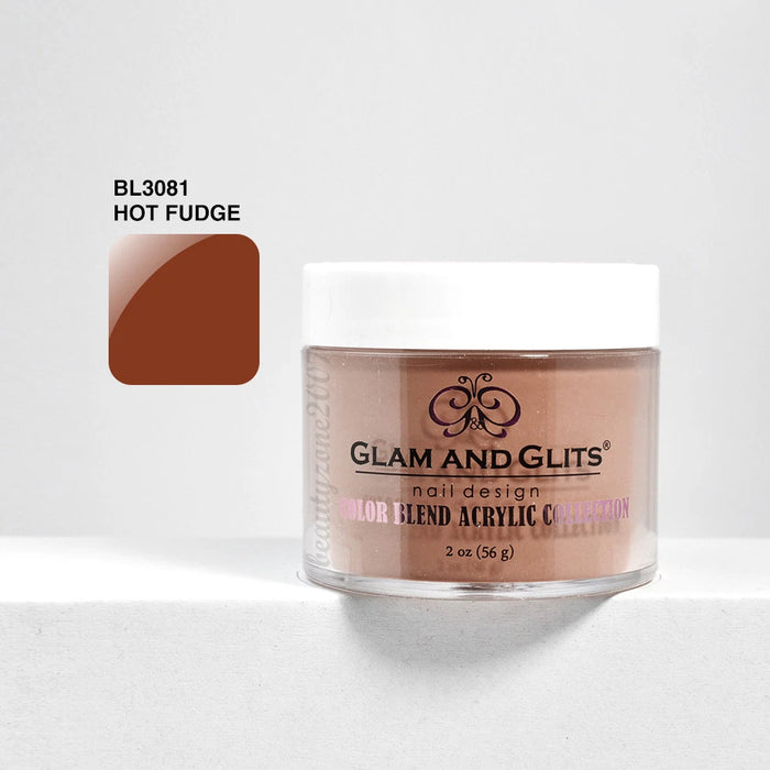 Glam and Glits Color Blend Nail Powder BL3081 - Hot Fudge 2oz