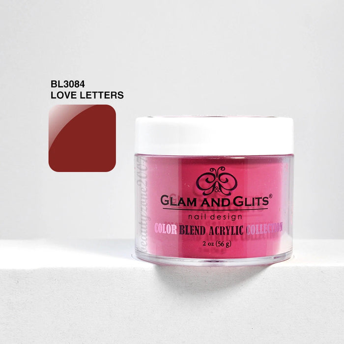 Glam and Glits Color Blend Nail Powder BL3084 - Love Letters 2oz