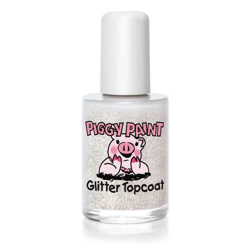 Piggy Paint 100% Non-toxic Girls Nail Polish - Glitter Top Coat
