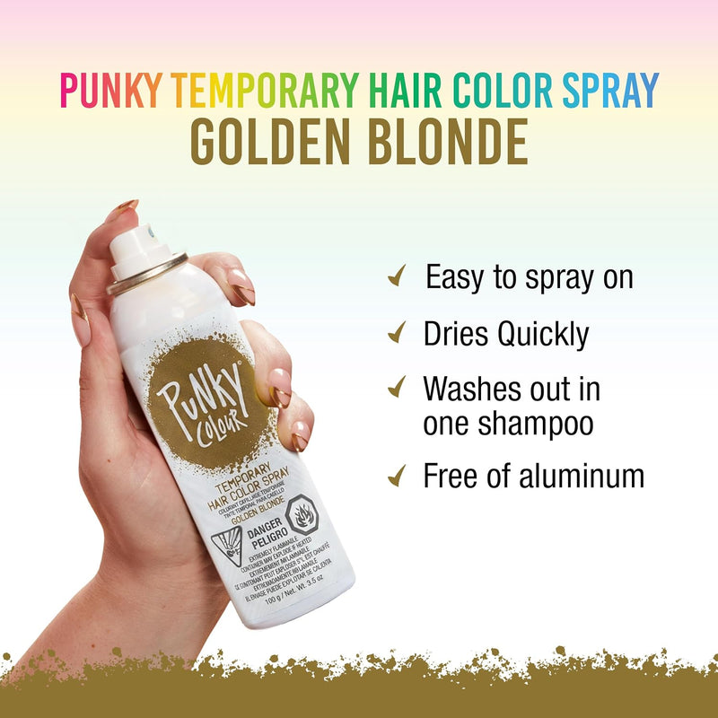 Punky Colour - Temporary Hair Color Spray - Golden Blonde 3.5 oz