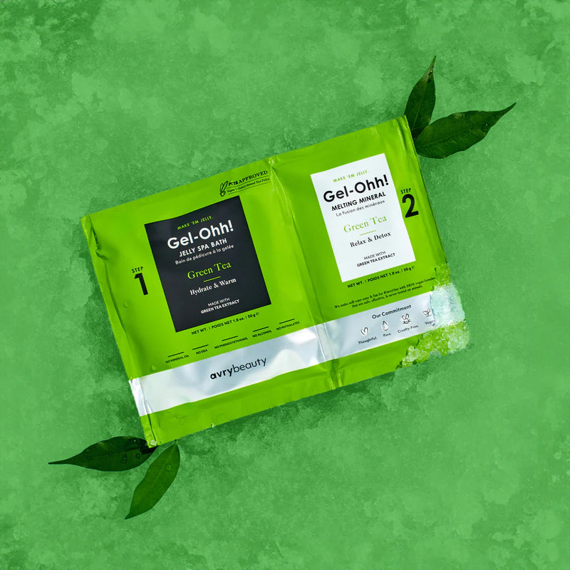 AvryBeauty - Jelly Spa Pedicure Set - Green Tea (3 pack)