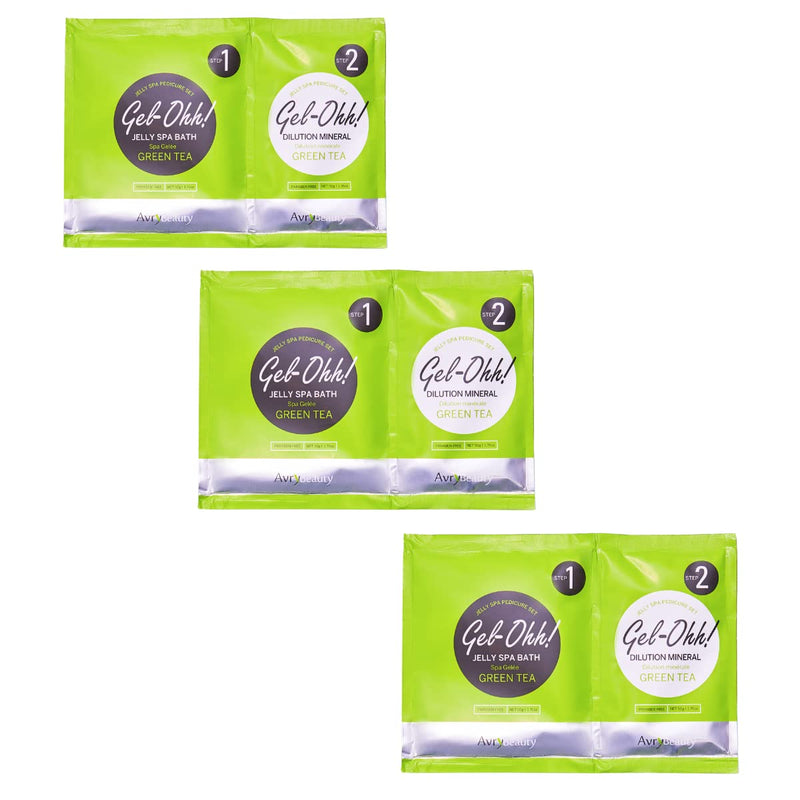 AvryBeauty - Jelly Spa Pedicure Set - Green Tea (3 pack)
