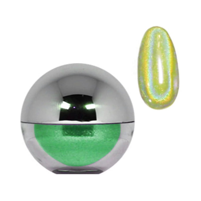Aora Chrome Powder - H3 Rainbow Hologram Green