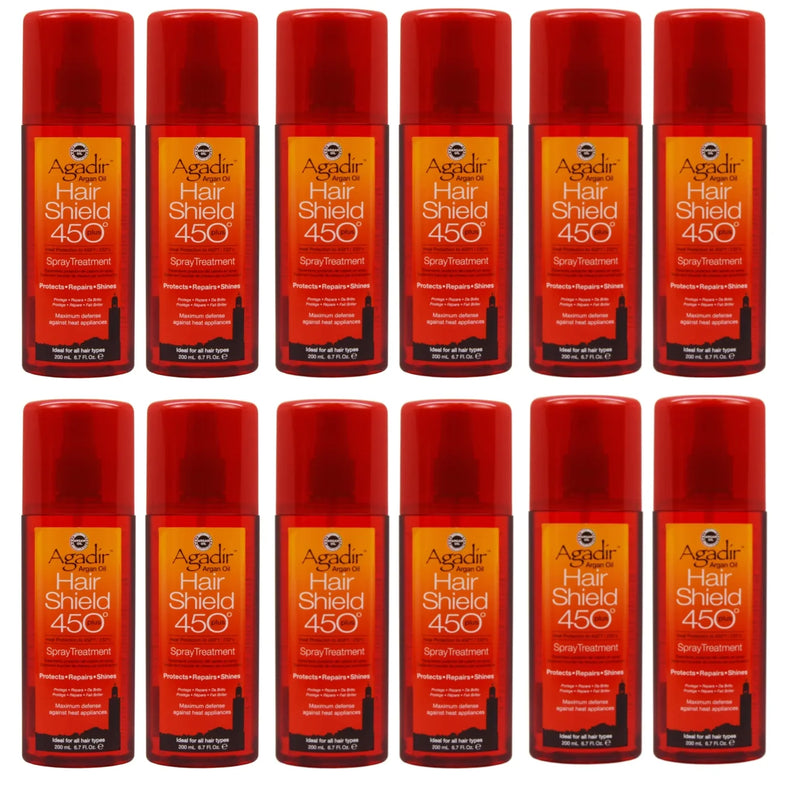 Agadir - Argan Oil Hair Shield 450 - Spray Treatment 6.7 fl oz (12 Pack)