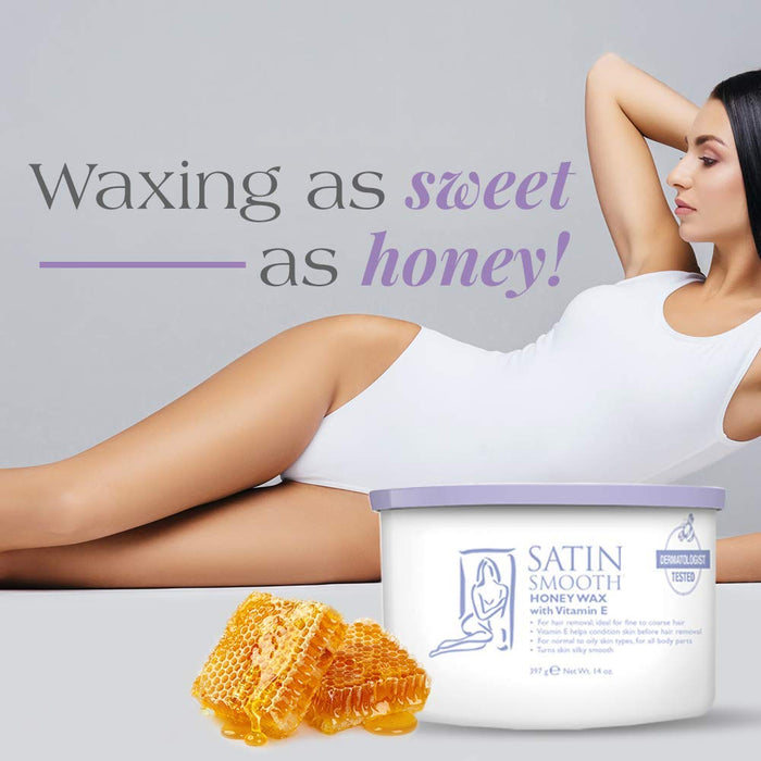 Satin Smooth - Honey Wax with Vitamin E 14oz