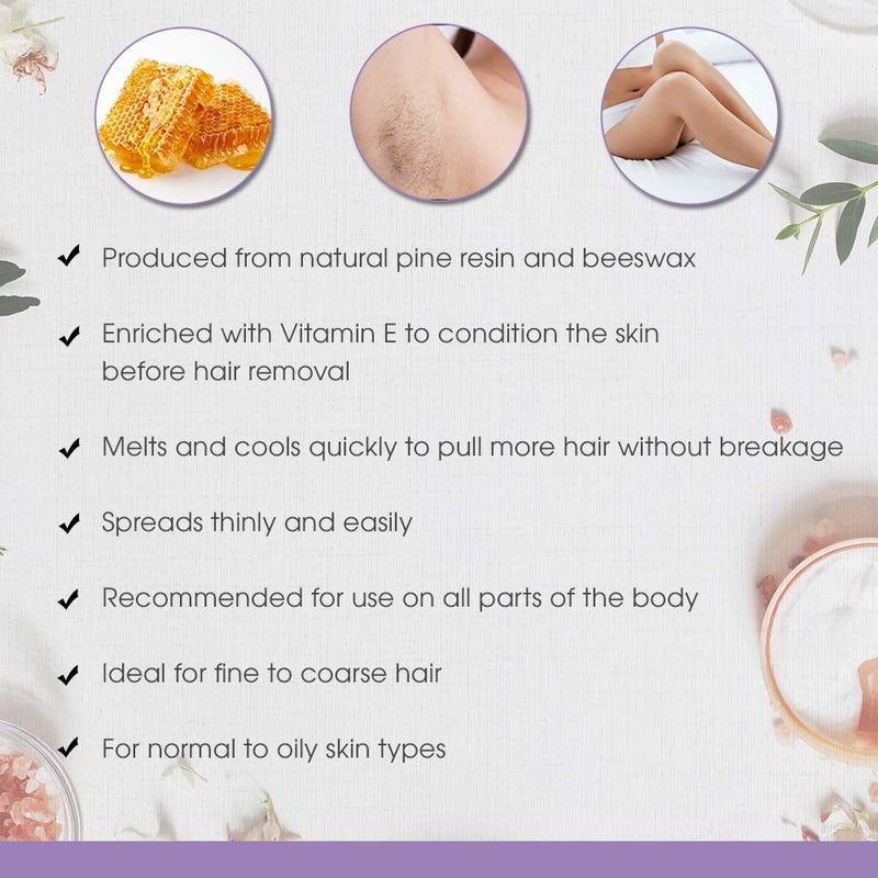 Satin Smooth - Honey Wax with Vitamin E 14oz (Pack of 6)