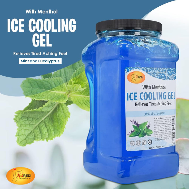 Spa Redi - Pedi Ice Cooling Gel - Mint & Eucalyptus 128 oz