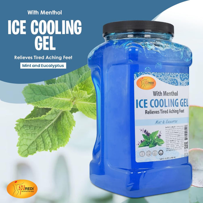 Spa Redi - Pedi Ice Cooling Gel - Mint & Eucalyptus 128 oz