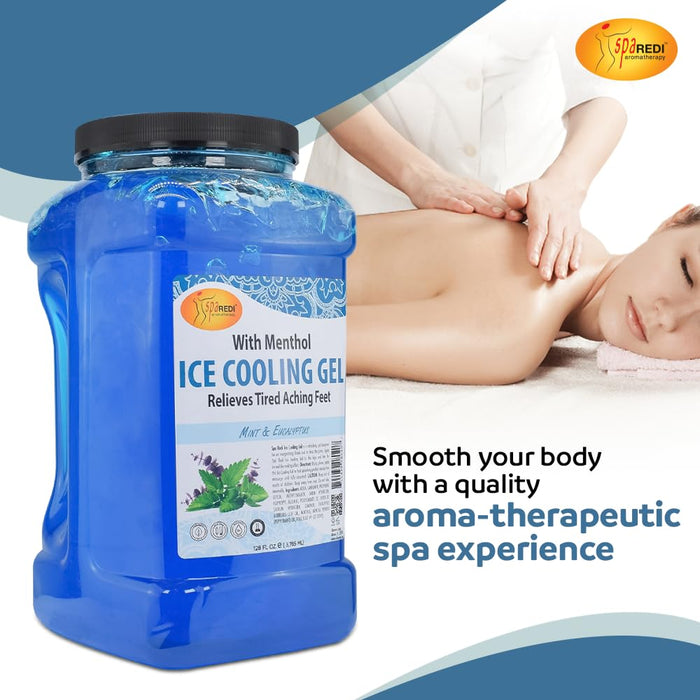 Spa Redi - Pedi Ice Cooling Gel - Mint & Eucalyptus 128 oz