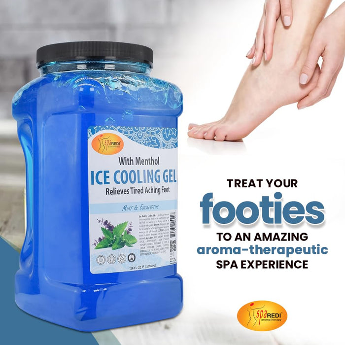 Spa Redi - Pedi Ice Cooling Gel - Mint & Eucalyptus 128 oz