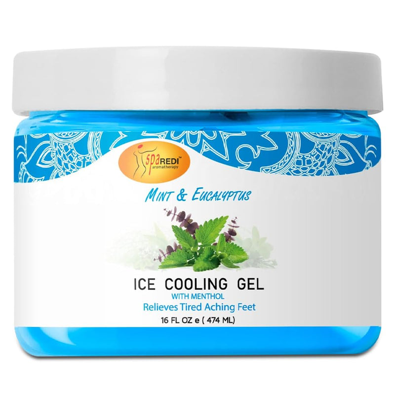 Spa Redi - Pedicure Massage Cooling Gel - Mint & Eucalyptus 16 oz