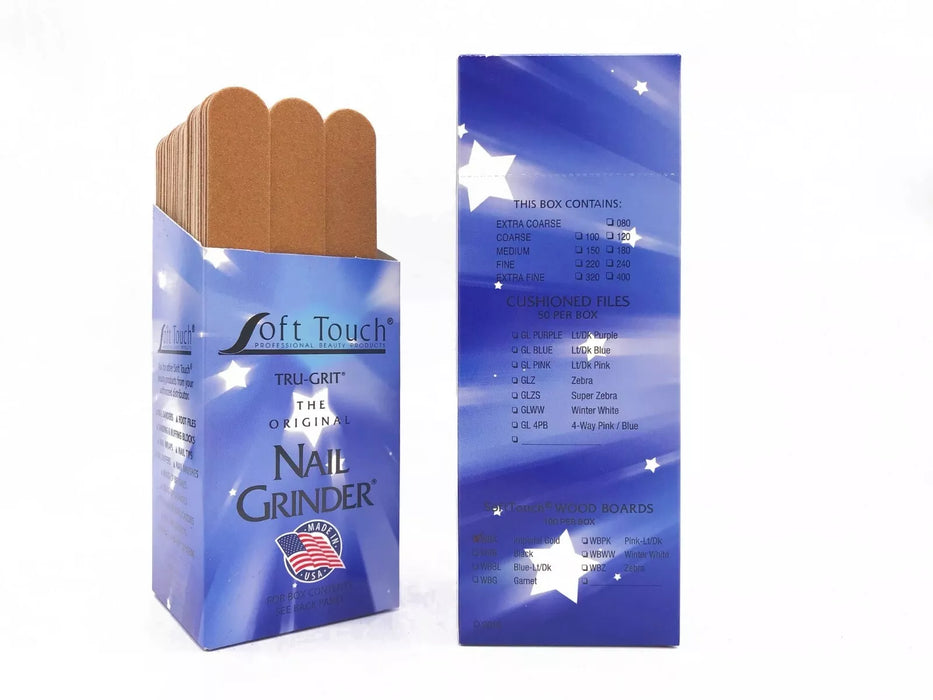 Soft Touch - Imperial Gold Wood Board Nail File Coarse 100 grit 100pcs (2 Boxs)