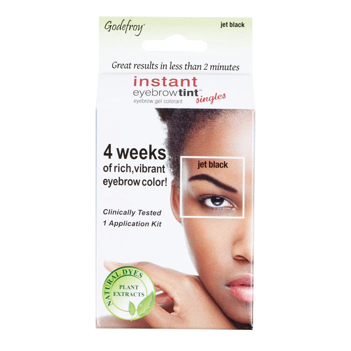 Godefroy - Instant Eyebrow Tint - Jet Black - Single Application