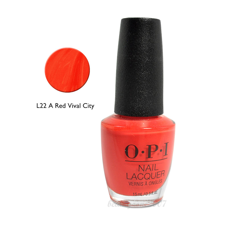 Laca de uñas OPI - L22 A Red-Vival City 0.5 fl oz