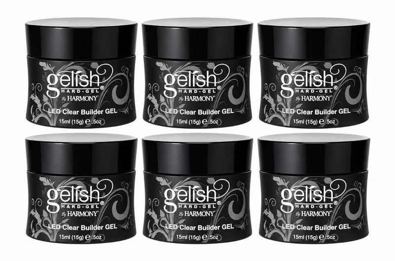 Gelish - LED Hard - Builder Clear 0.5 oz (6 Pack)