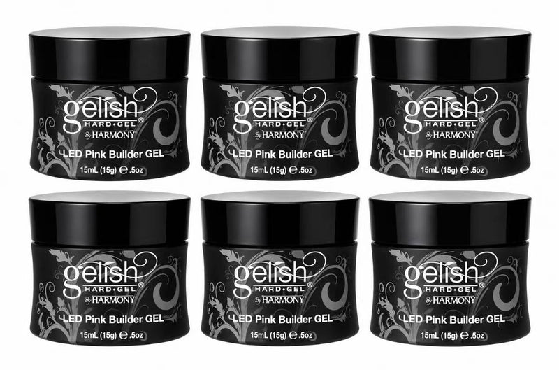 Gelish - LED Hard Builder - Pink 0.5 oz (6 Pack)