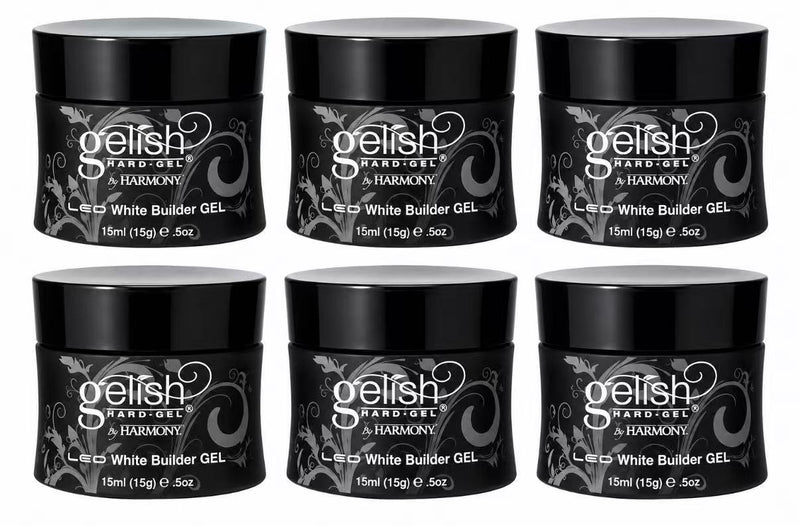 Gelish - LED Hard Builder - White 0.5 oz (6 Pack)