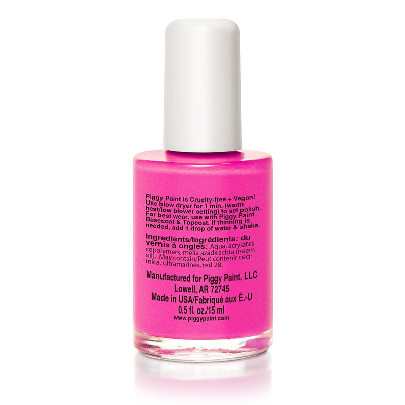 Piggy Paint 100% Non-toxic Girls Nail Polish - LOL - Pink Glitter