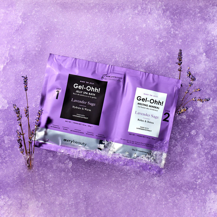 AvryBeauty - Jelly Spa Bath Pedicure Set - Lavender (3 Pack)