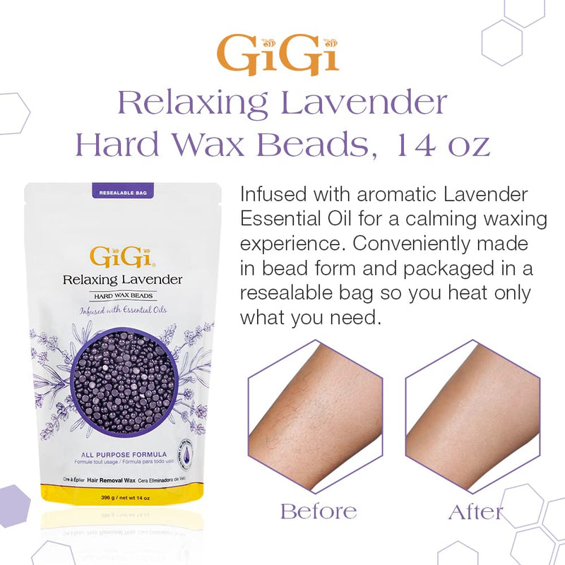GiGi Hard Wax Beads -  Lavender Hard Wax Beads 14 oz