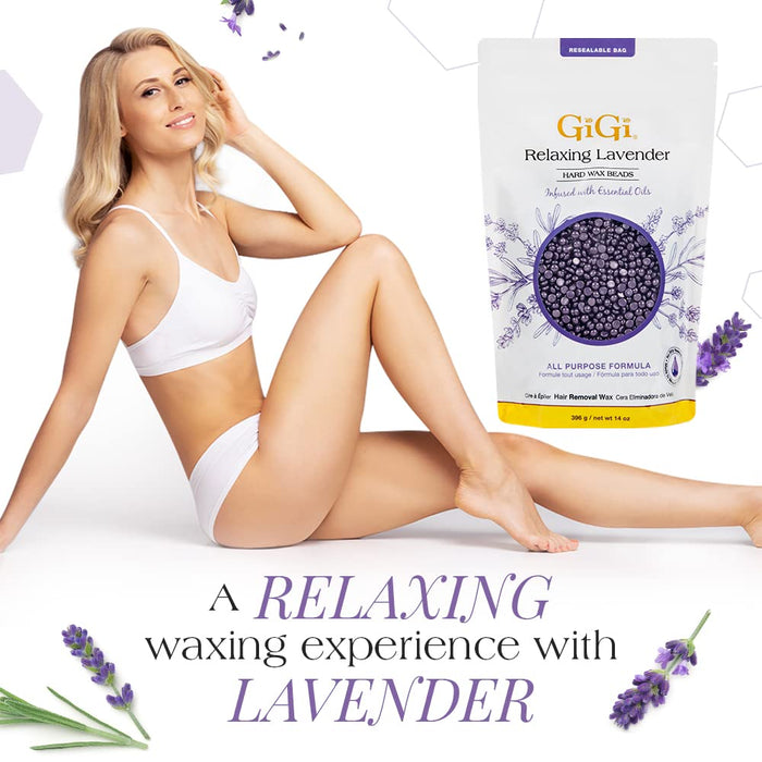 GiGi Hard Wax Beads -  Lavender Hard Wax Beads 14 oz