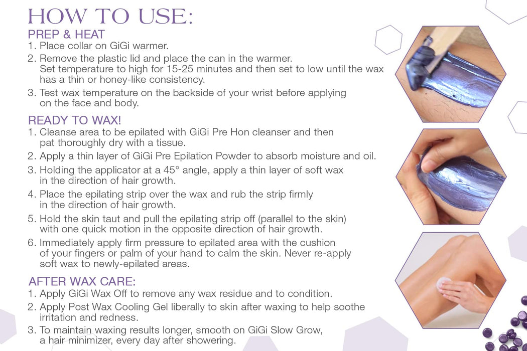 GiGi Hard Wax Beads -  Lavender Hard Wax Beads 14 oz