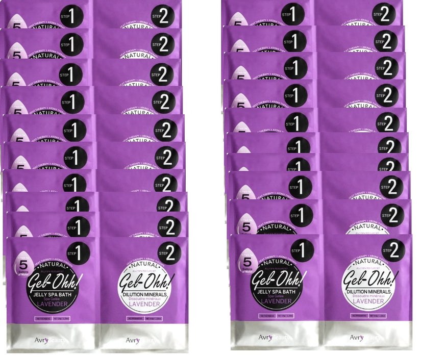 AvryBeauty - Jelly Spa Bath Pedicure Set - Lavender (20 Pack)
