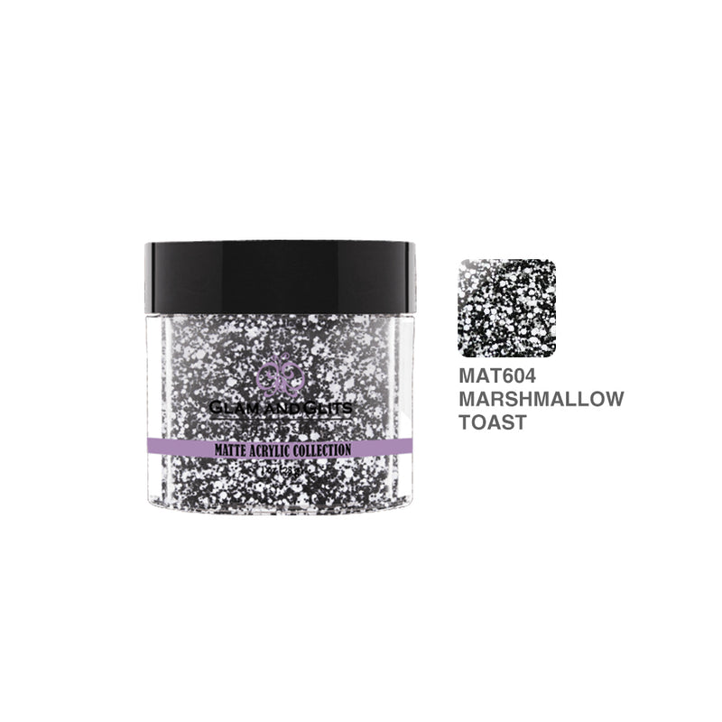 Glam & Glits - Matte Acrylic Powder - 604 Marshmallow Toast 1 oz