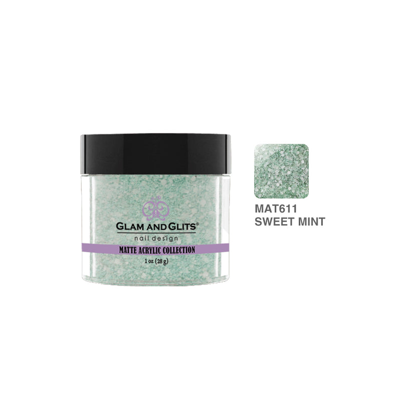Glam & Glits - Polvo acrílico mate - 611 SWEET MINT 28 g