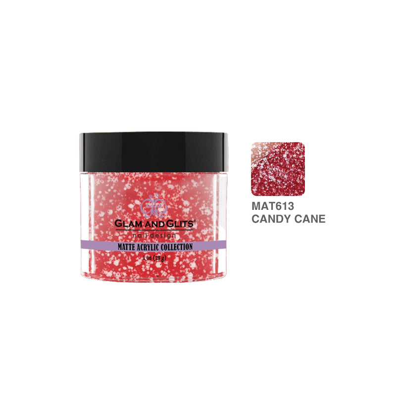 Glam & Glits - Matte Acrylic Powder - 613 Candy Cane 1 oz