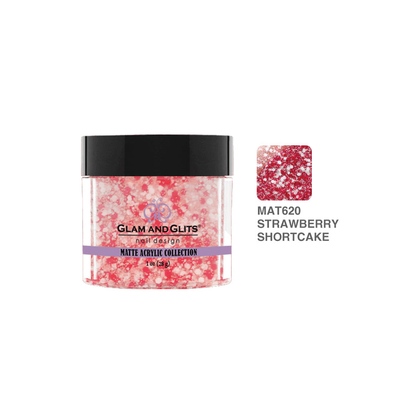 Glam & Glits - Matte Acrylic Powder - 620 Strawberry Shortcake 1 oz
