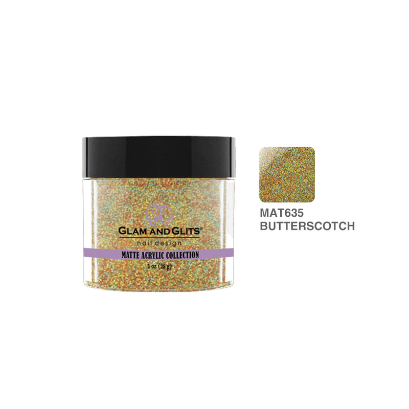 Glam & Glits - Matte Acrylic Powder - 635 Butterscotch 1 oz