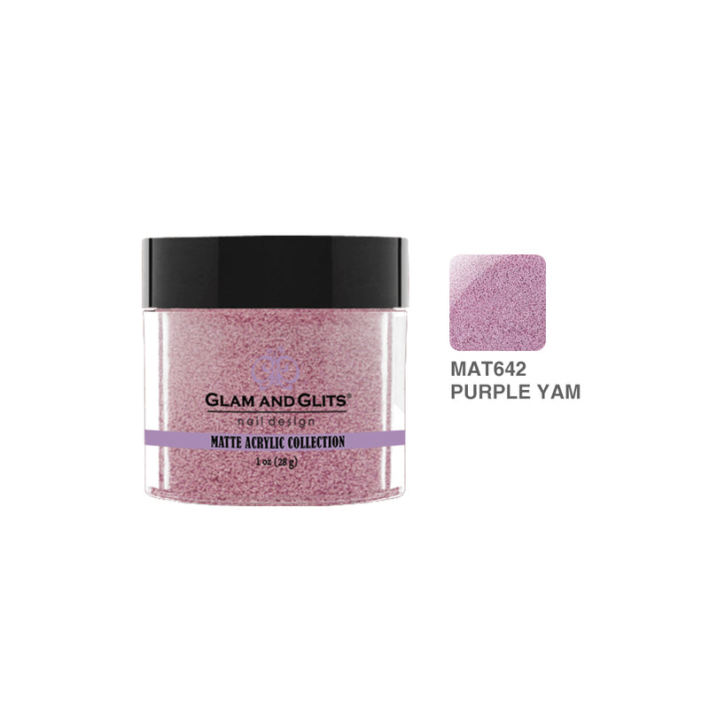 Glam & Glits - Polvo acrílico mate - 642 Purple Yam 1 oz