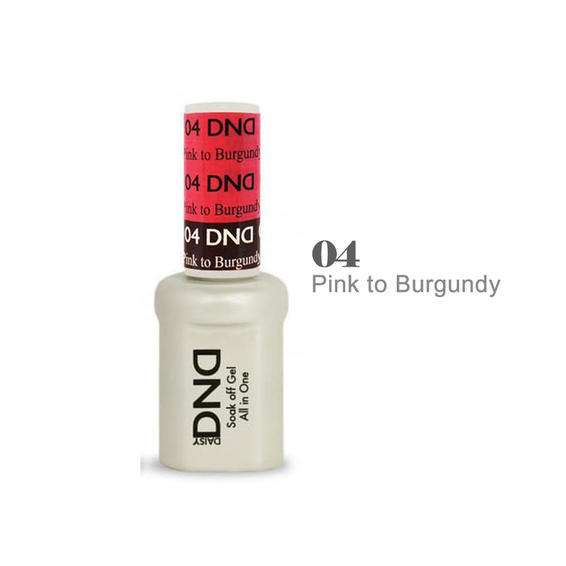 DND Mood Gel Polish - #04 Pink To Burgundy 0.5 oz