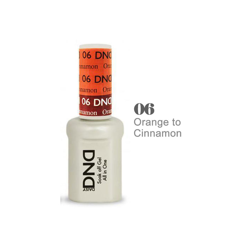 Esmalte de uñas en gel DND Mood - #06 Naranja a Canela 0.5 oz