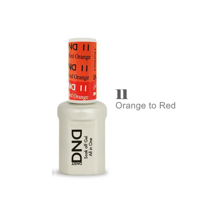 DND Mood Change Gel Polish #11 Orange To Red 0.5oz