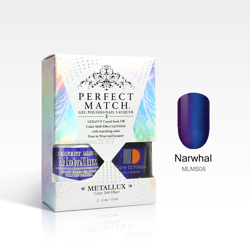 Perfect Match Metallux Duo - MLMS08 Narwhal 0.5 fl oz
