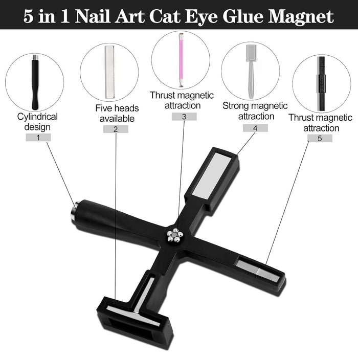 DND - 5 In 1 Nail Magnet Tool Cat Eye Magnet #3
