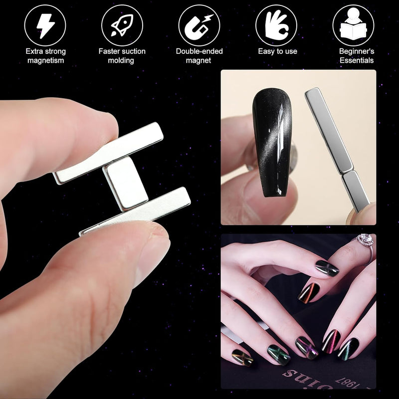 DND Cat Eye Gel Polish Mini Magnet Set 4 Pcs #4 – Nail Art Tool