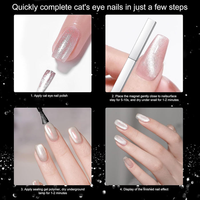 DND - Cat Eye Gel Polish Mini Magnet Set 4 Pcs #4