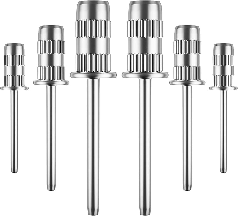 Silver Mandrel Bit For Electric Nail File Acrylic UV Gel 3/32"(6 pcs)