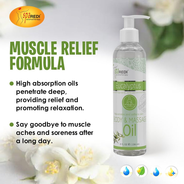 Spa Redi - Massage Oil - Eucalyptus 8oz
