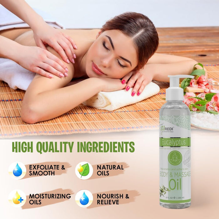 Spa Redi - Massage Oil - Eucalyptus 8oz