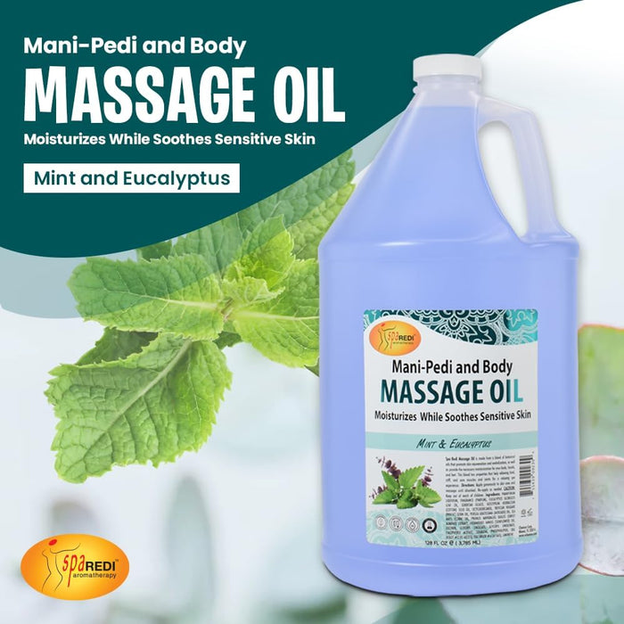 Spa Redi - Massage Oil - Mint & Eucalyptus 128 oz