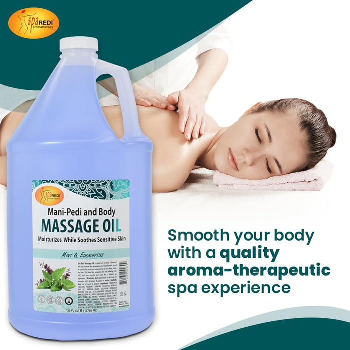 Spa Redi - Massage Oil - Mint & Eucalyptus 128 oz