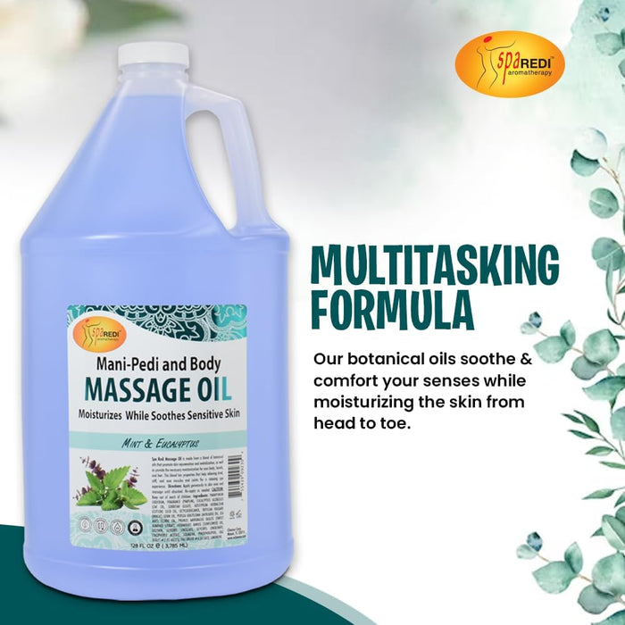 Spa Redi - Massage Oil - Mint & Eucalyptus 128 oz