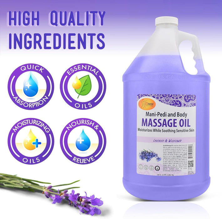 Spa Redi - Massage Oil - Lavender & Wildflower 128 oz
