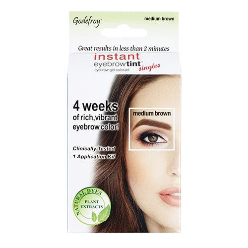 Godefroy - Tinte instantáneo para cejas - Marrón medio - Aplicación única