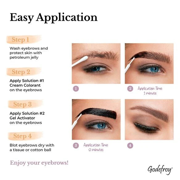 Godefroy Professional - Eyebrow Tint Kit - Medium Brown 20 Apps (2 Pack)